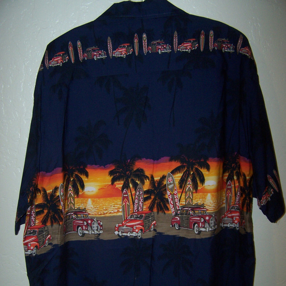 PACIFIC LEGEND HAWAIIAN SUNSET BEACH SHIRT S3034 - Picture 7 of 8